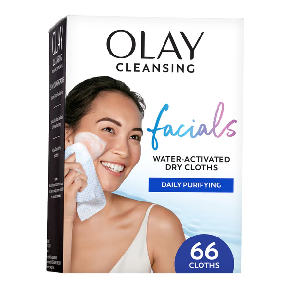 Olay Daily Facials | Cleansing Cloths | Deeply Purifying Clean, 66 Ct